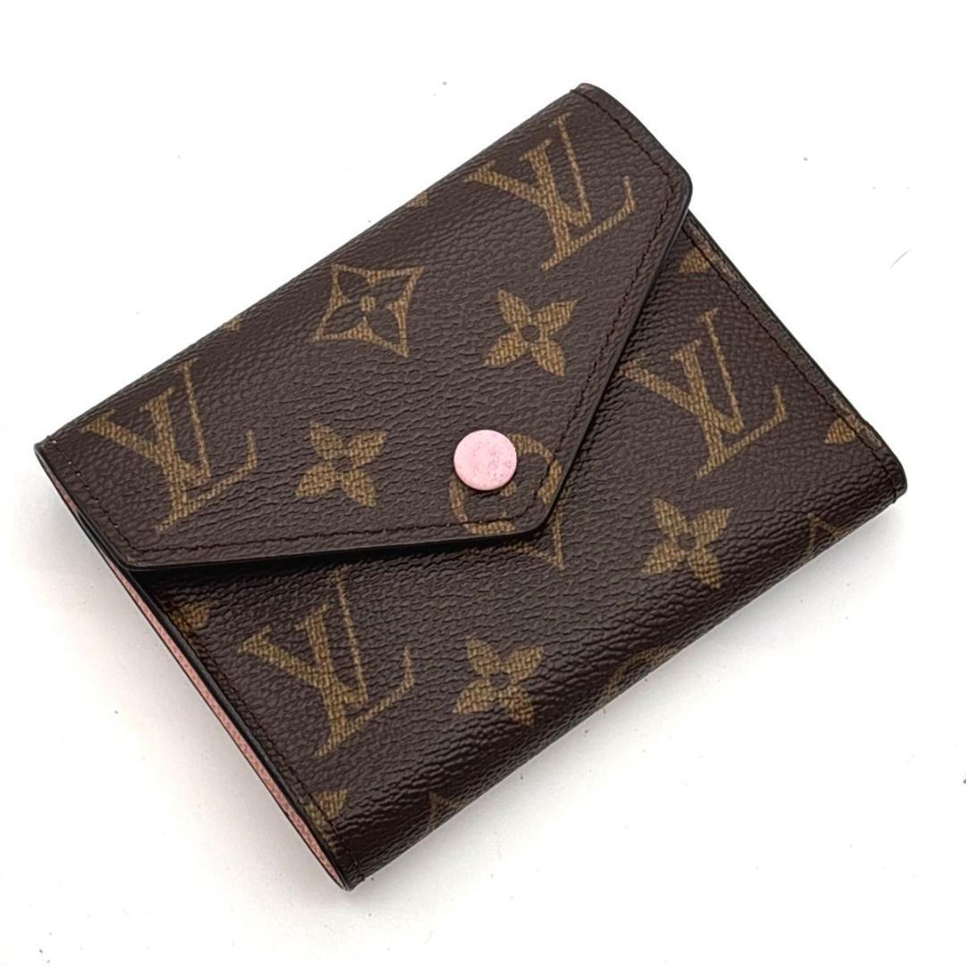 ルイヴィトン モノグラム ヴィクトリーヌ 三つ折り財布 ローズバレリーヌ