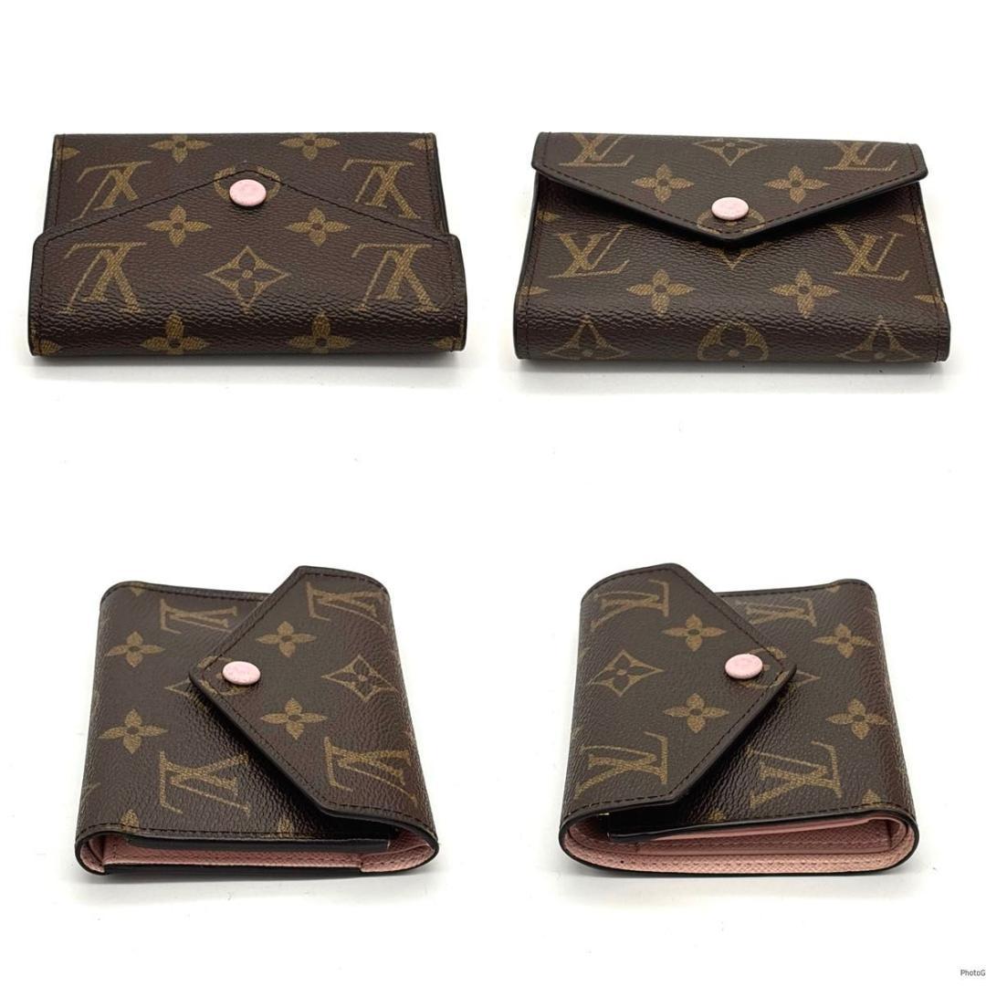 ルイヴィトン モノグラム ヴィクトリーヌ 三つ折り財布 ローズバレリーヌ