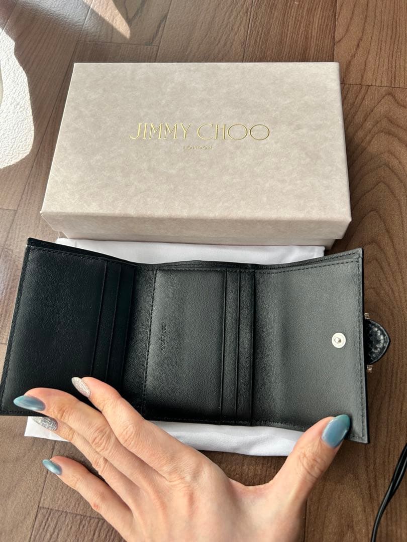 美品　jimmy choo 三つ折り財布(小銭入れなし)