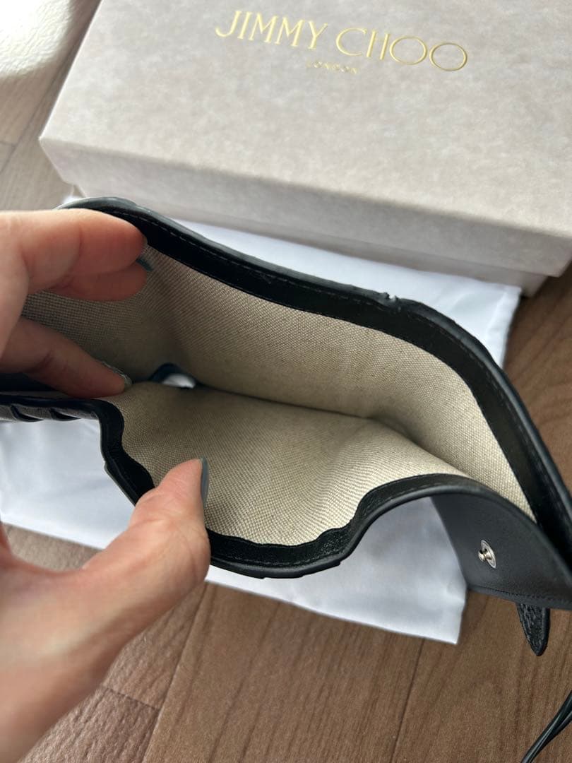 美品　jimmy choo 三つ折り財布(小銭入れなし)