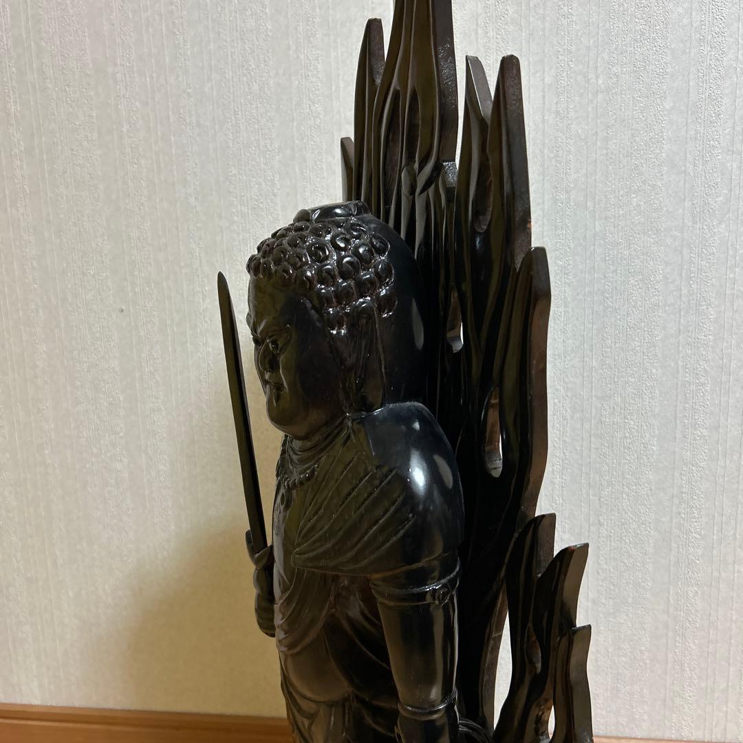 木製　不動明王　仏像　神様　宗教　スピリチュアル 工芸品 古美術 置物 骨董品