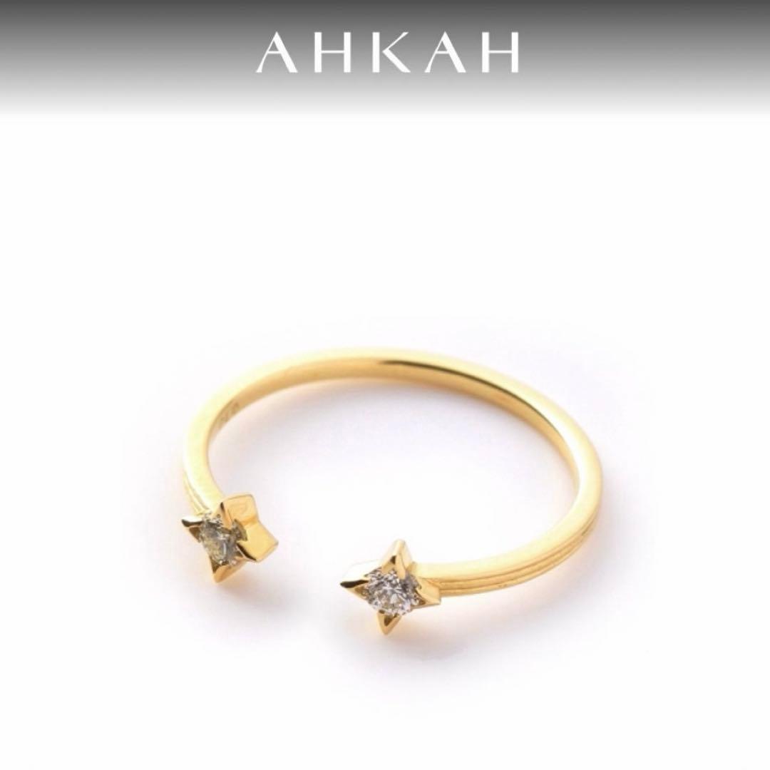 アーカー　ツインエトワールリング　10〜11号　AHKHA クリスマス　18k
