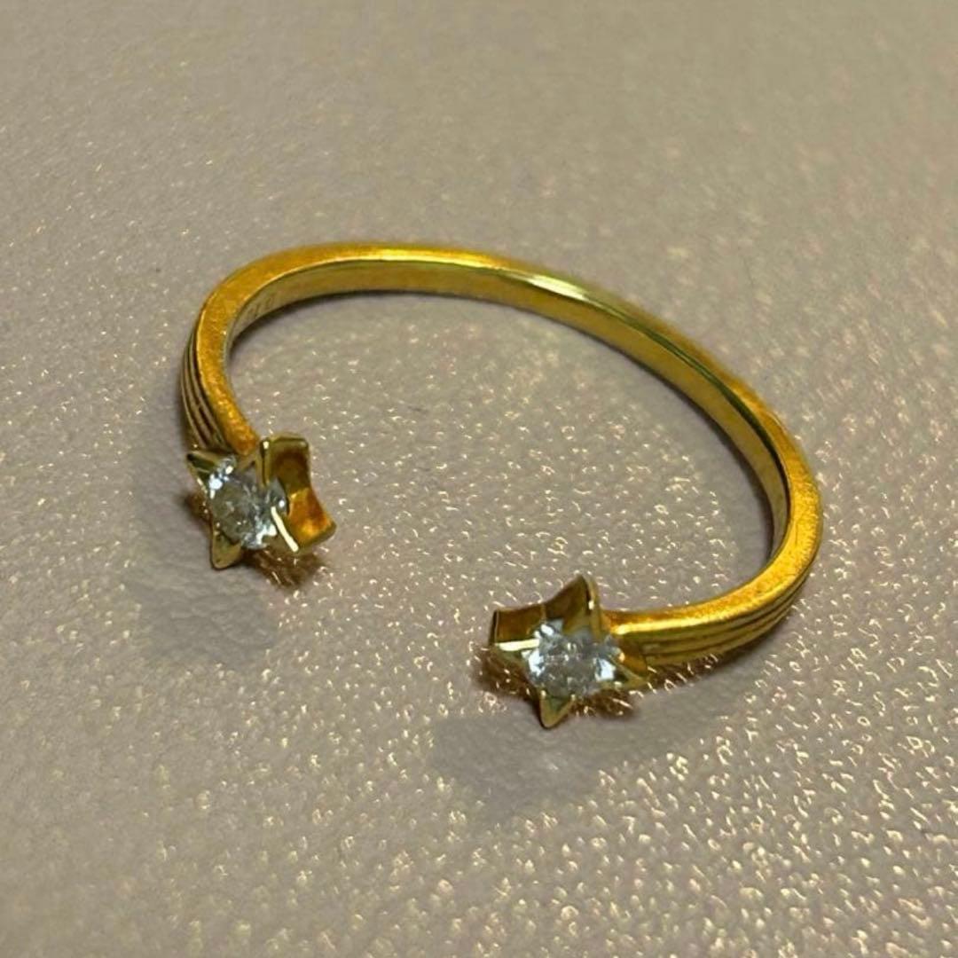 アーカー　ツインエトワールリング　10〜11号　AHKHA クリスマス　18k