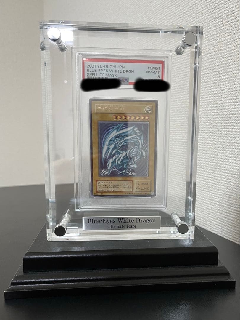 青眼の白龍 レリーフ PSA8 微青艶 美品 ディスプレイセット