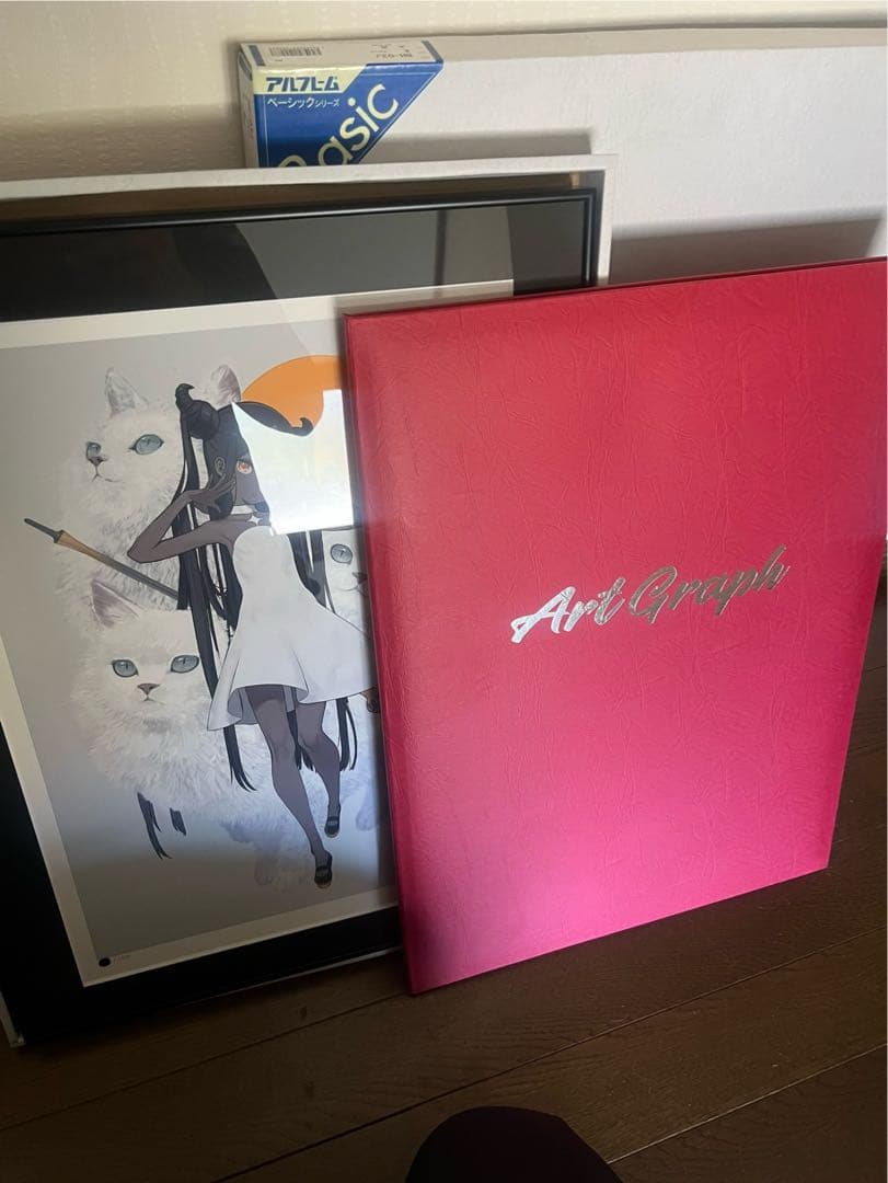 【額装済み】黒星紅白画集発売記念展 直筆サイン入り描き下ろしアートグラフ