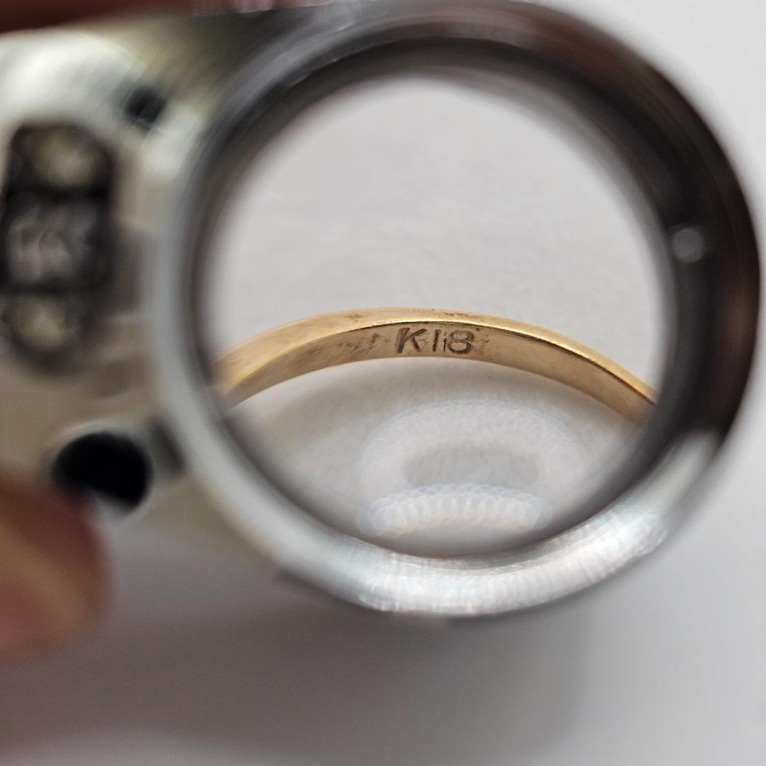 18金 ゴールドリング レトロ 12号