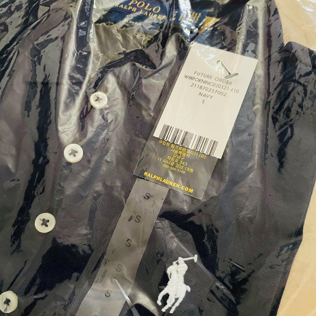 【タグ付き新品】ポロラルフローレン スリムフィットポロシャツＳ紺 正規品 未開封
