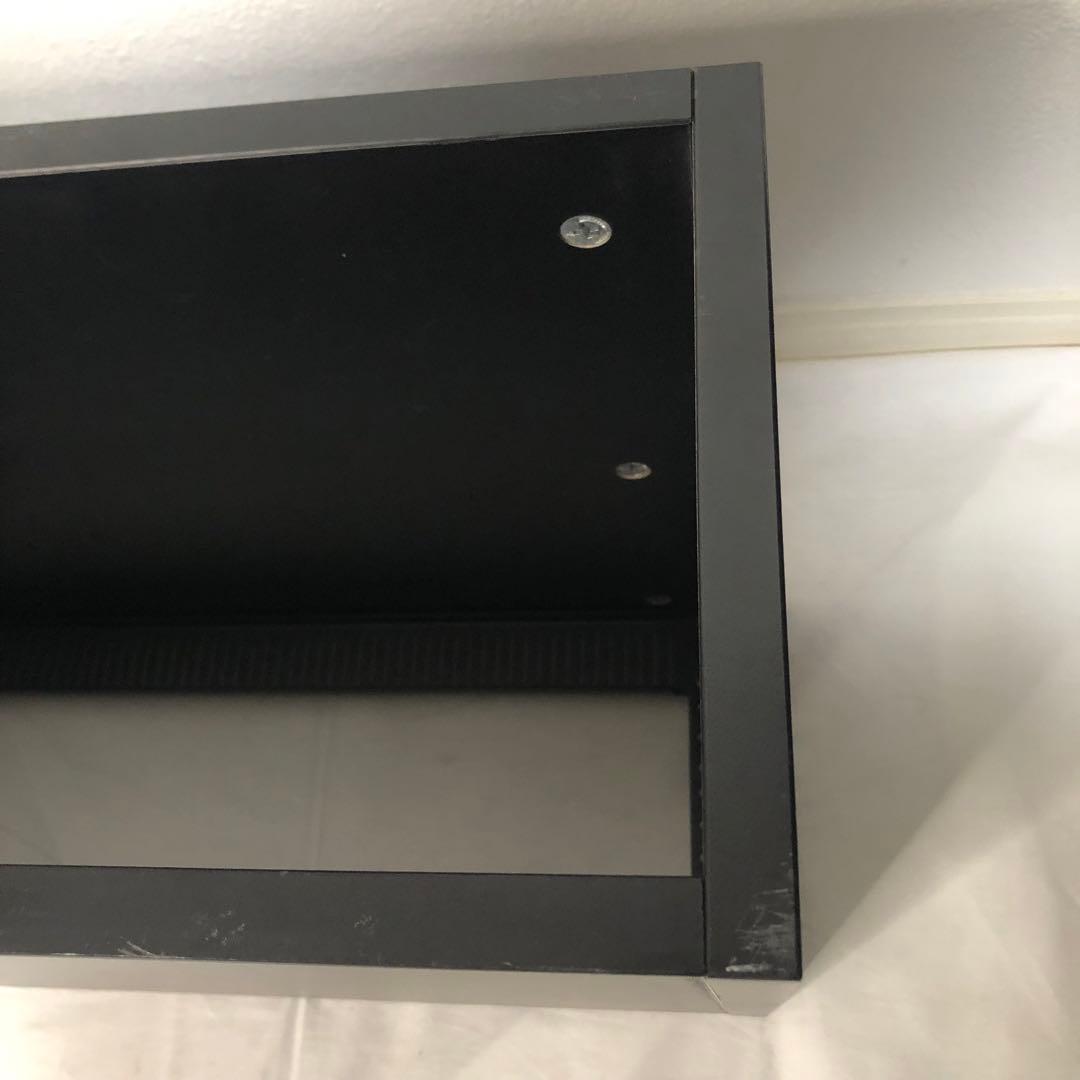 送料込★良品★スタジオラック 4U 前面プレート ラックケース 木製 ブラック