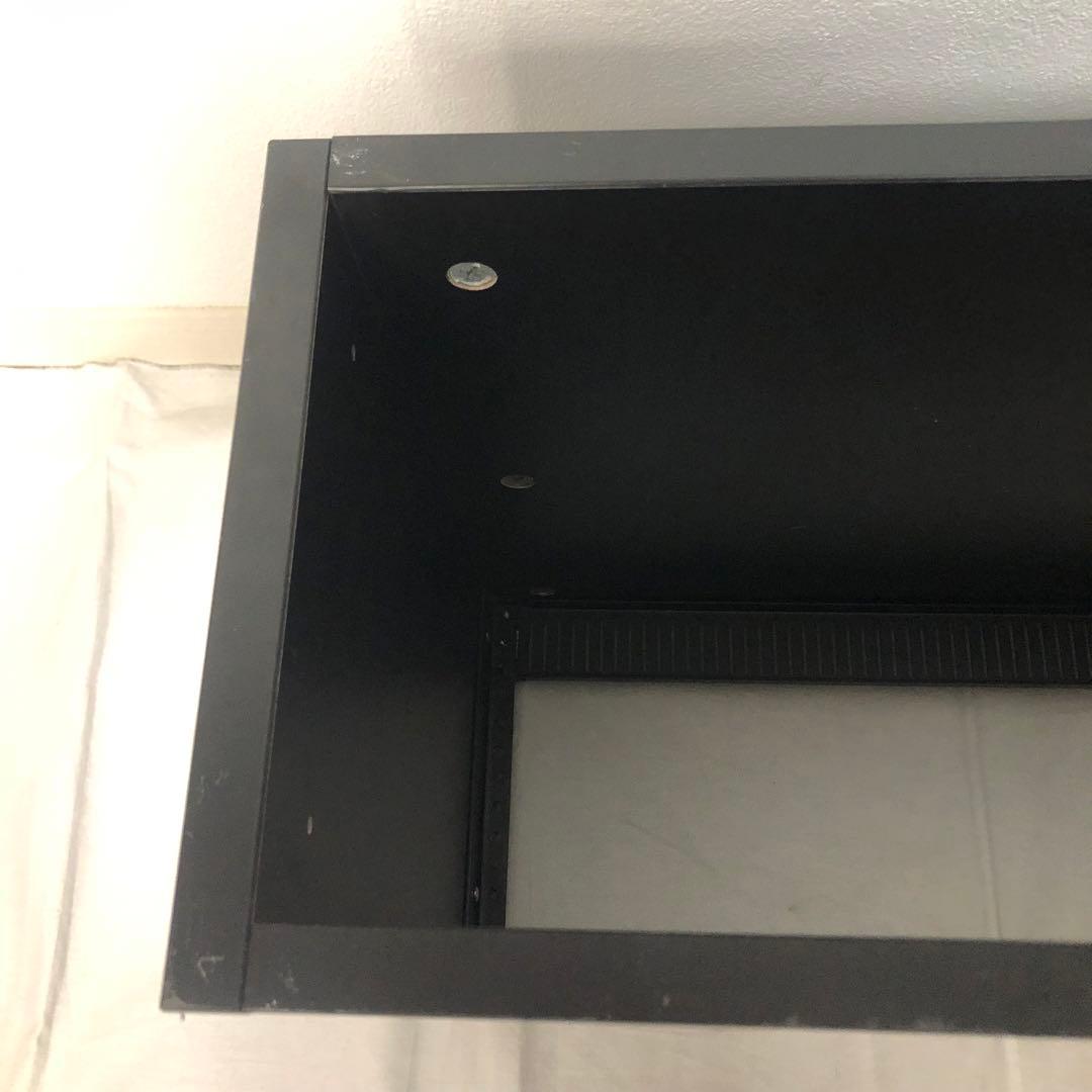 送料込★良品★スタジオラック 4U 前面プレート ラックケース 木製 ブラック