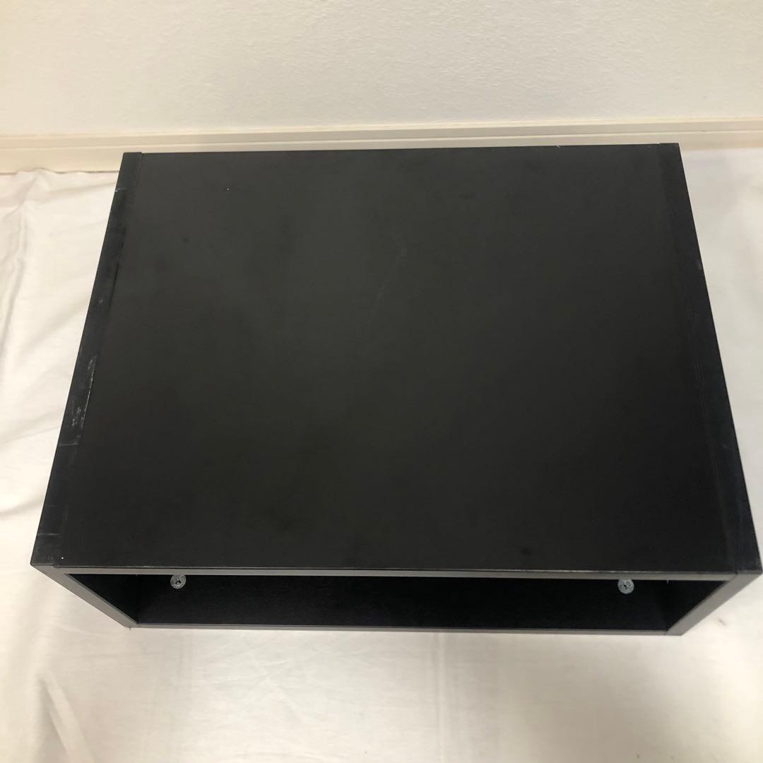 送料込★良品★スタジオラック 4U 前面プレート ラックケース 木製 ブラック