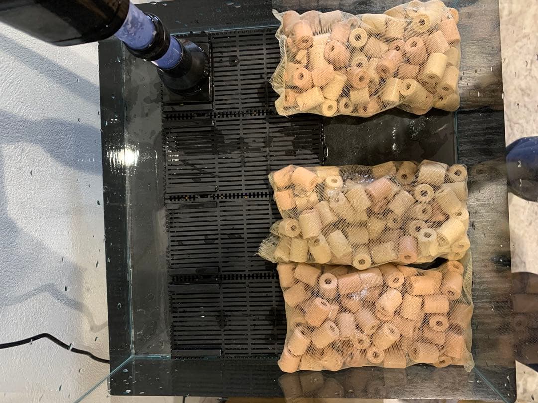 せ*い様 【引き取り限定】30㌢キューブガラス水槽 LEDライト付き 流木と岩の