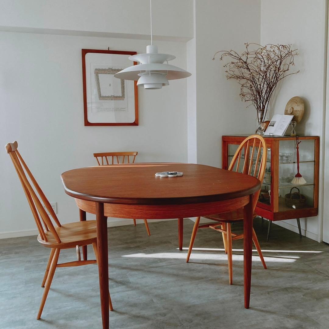 〈希少〉ジープラン(G-PLAN) /楕円形エクステンションテーブル