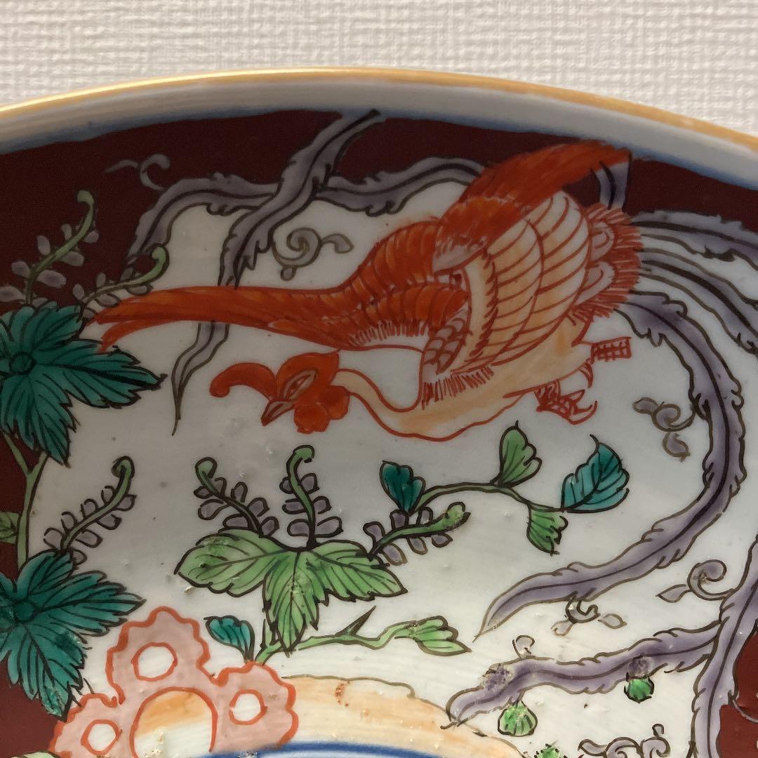 No.30011302 やきもの陶磁器　花鳥鳳凰文大皿