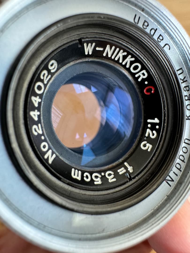 フィルムカメラ Leica IIIf red dial & W Nikkor 35mm f2.5