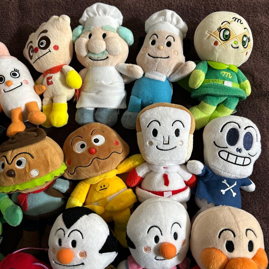 アンパンマン　ぷりちぃビーンズ　ぬいぐるみ　ジャムおじさん　バタコさん　美品