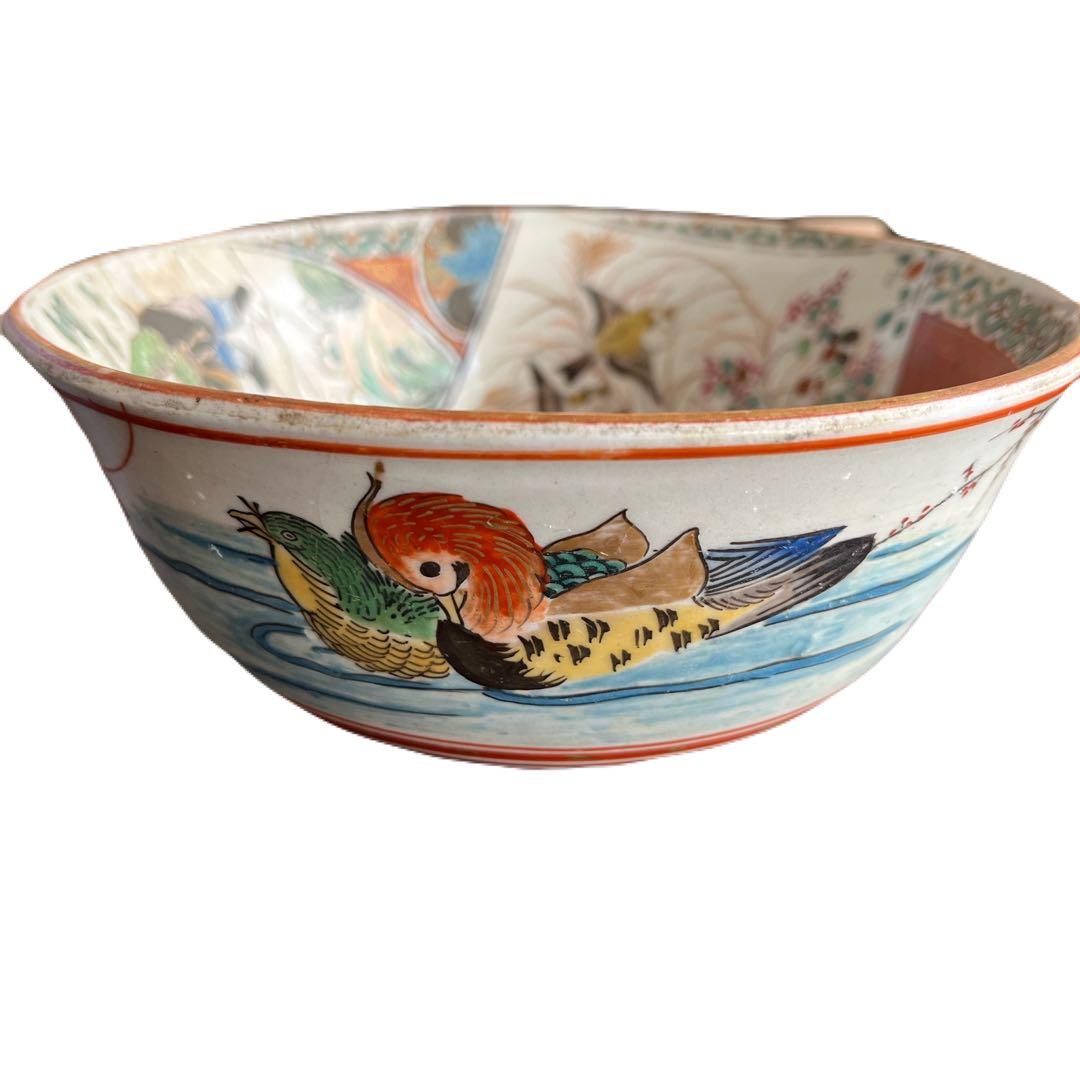 九谷焼　江戸時代　（縁起物／わらし・オシドリ）