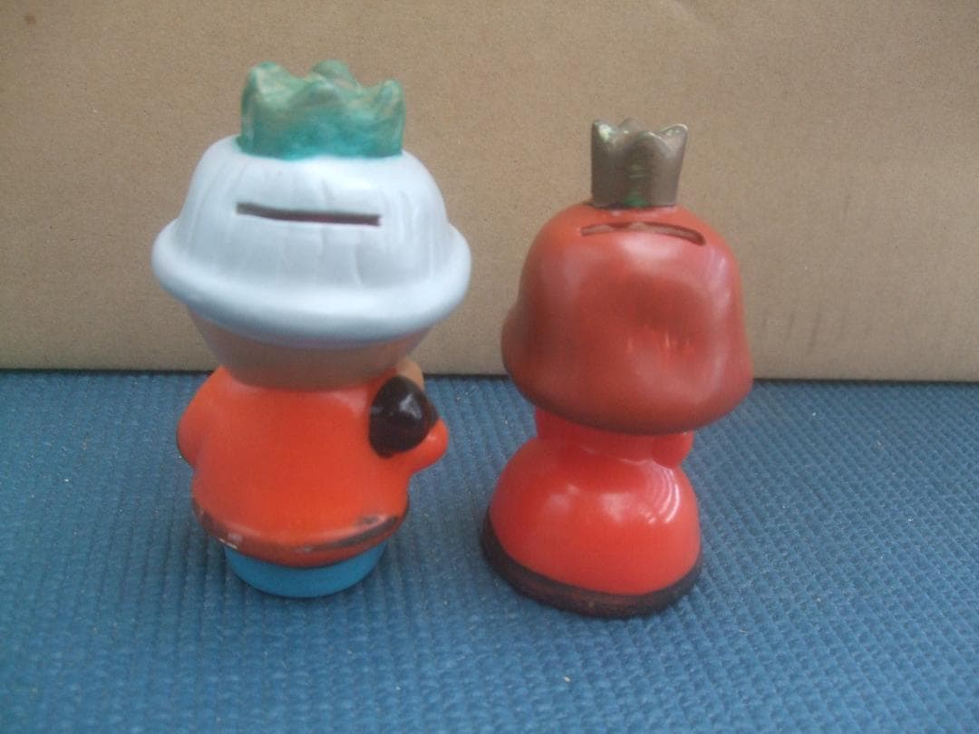 サモン★王様＆お妃さま★ ソフビ人形 ★貯金箱 ★2体セット