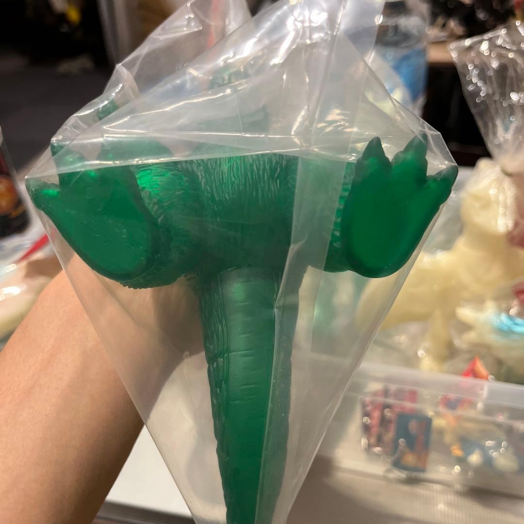 ワンフェス限定 スズキンゴジ クリアグリーン成型 サンガッツ本舗 ゴジラ ソフビ