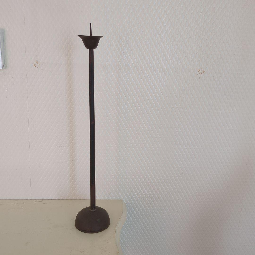 骨董 燭台 金属製 キャンドルスタンド オブジェ ろうそく立 シンプル