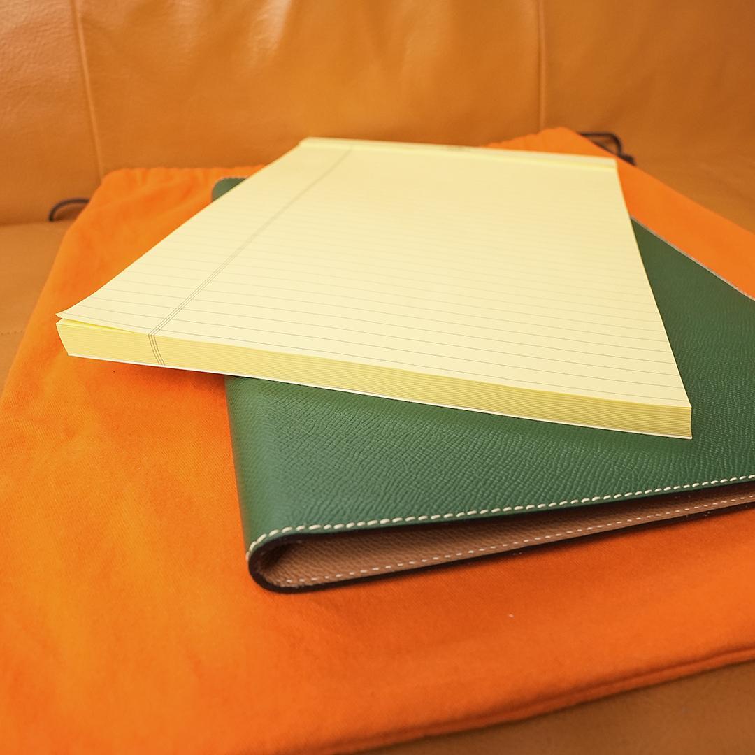希少　美品　保存袋付き　 エルメス A4　ノートカバー　バイカラー　アジェンダ