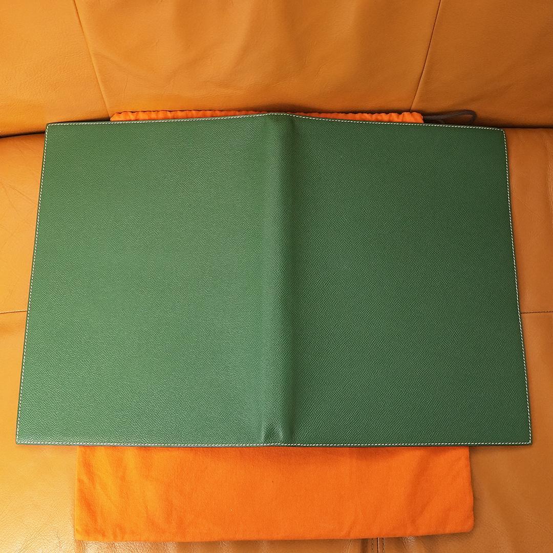 希少　美品　保存袋付き　 エルメス A4　ノートカバー　バイカラー　アジェンダ