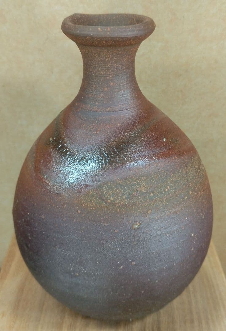 美品【人間国宝】藤原雄 備前徳利 共箱 共布 栞 備前焼徳利 無傷