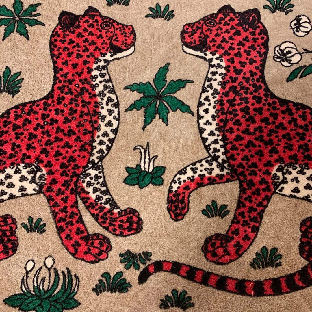 HERMES レオパード柄 バスタオル 90*152