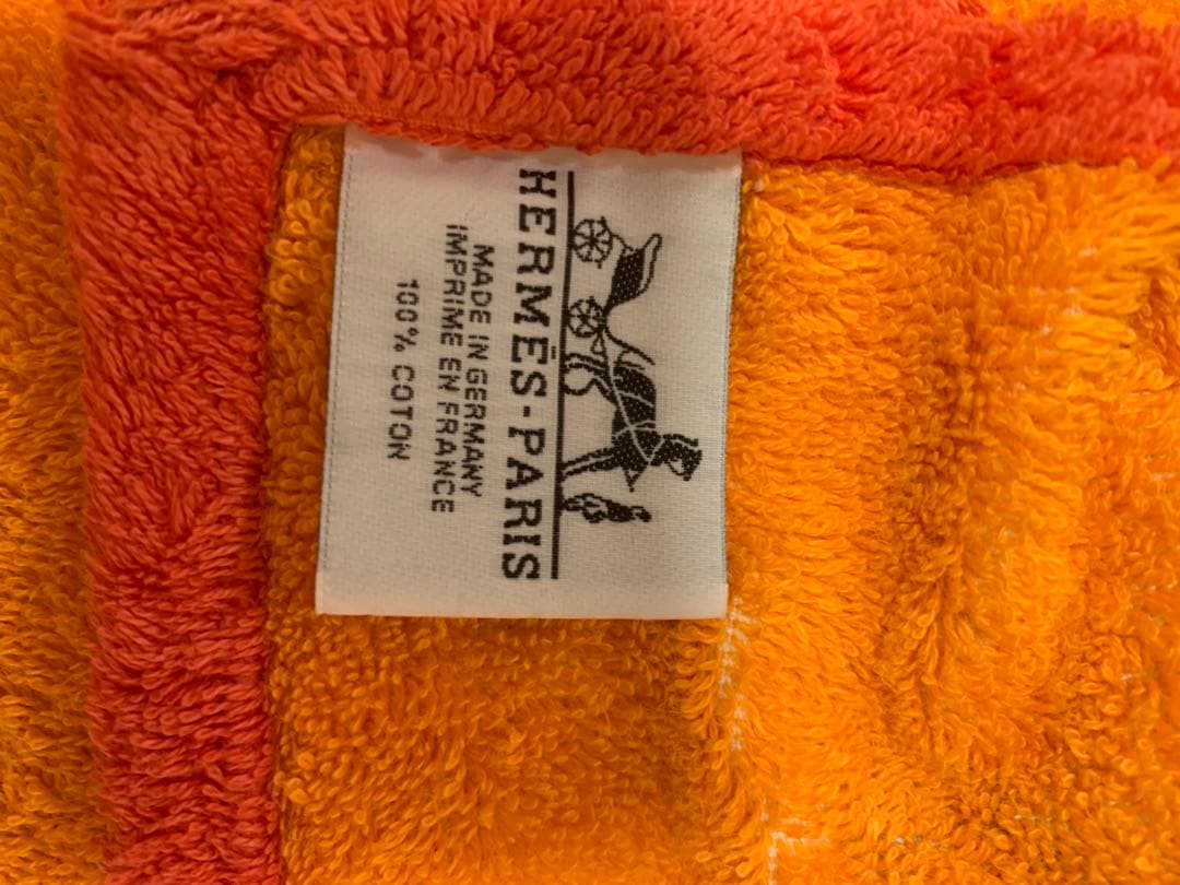 HERMES レオパード柄 バスタオル 90*152