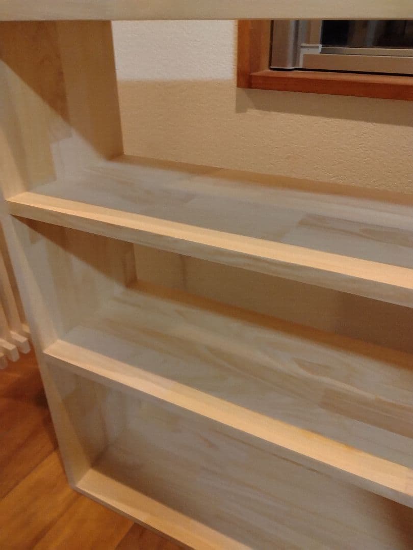 木製　ハンドメイド　オーダー　目の字　棚　シェルフ　ラック　本棚　マンガ　収納