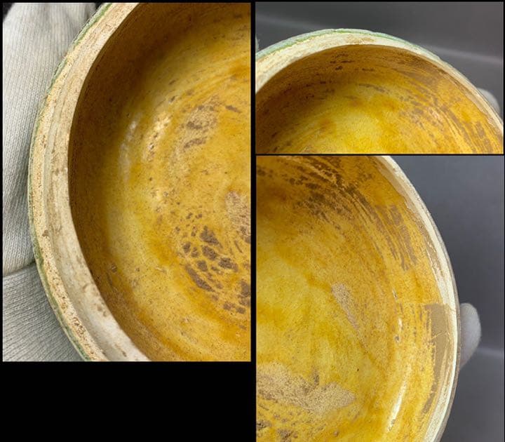 中国 三彩平丸花図香合（印合　合子）　f2220725