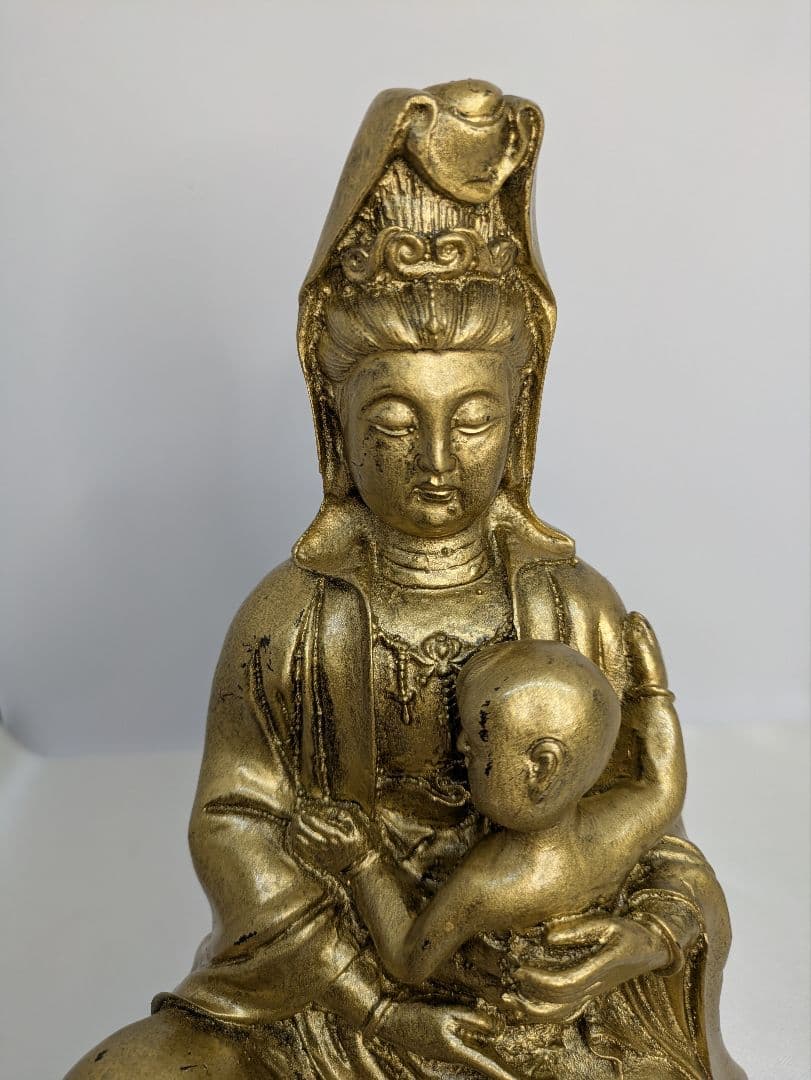 ☆b578、観音菩薩 装飾品 仏像 彫刻 禅 庭園 彫像