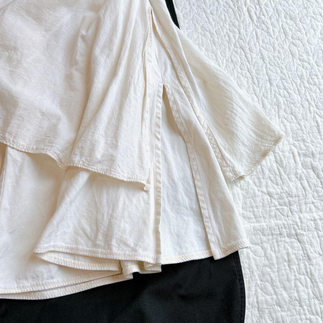 KAPITALキャピタル ガウチョ オーロラエプロンパンツ 生成り 二重 S