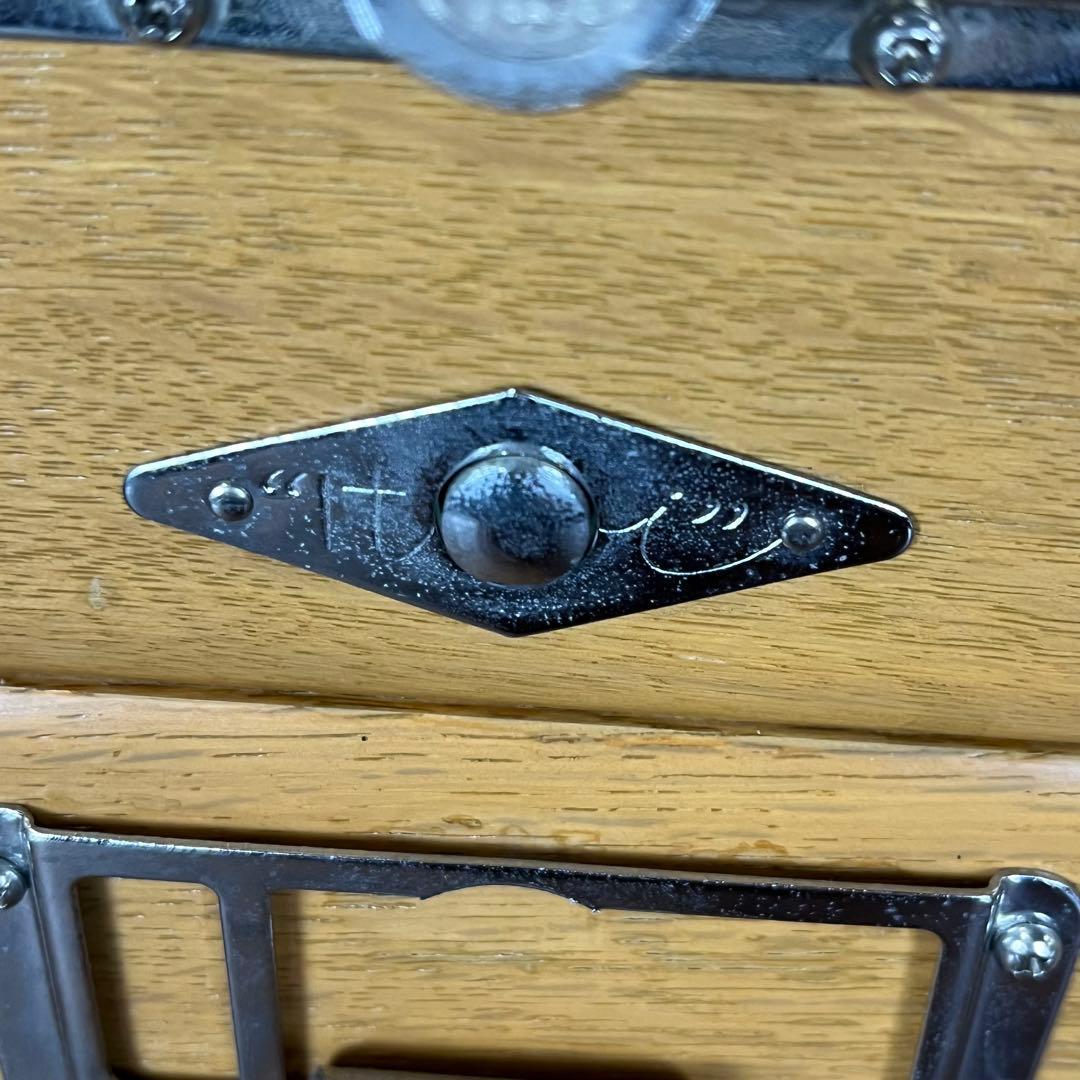 【希少】ヴィンテージ　図書館　カード棚　木製引き出し　ドロワー 4段