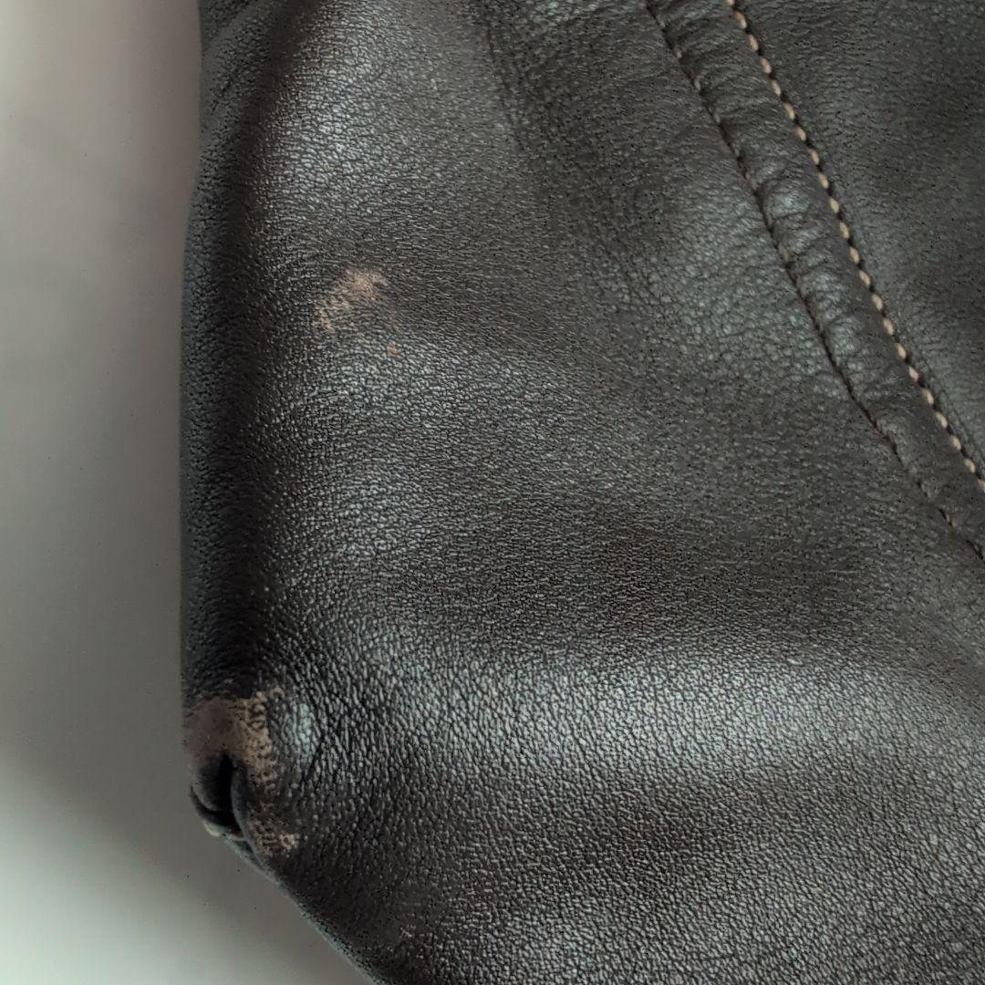 COACH　ダークブラウン レザー ボストンバッグ