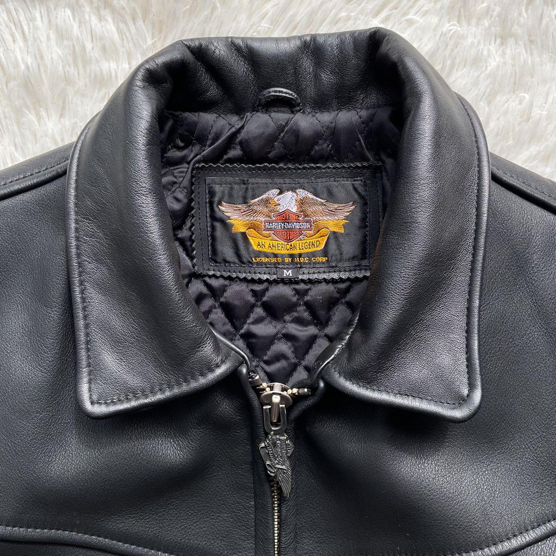 人気✨ハーレーダビッドソン　レザージャケット　シングルライダース　M ブラック