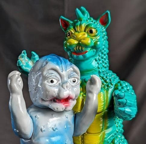 ガバラ＆ミニラ（ブルマァク復刻・マルサン）ソフビフィギュア２体セット