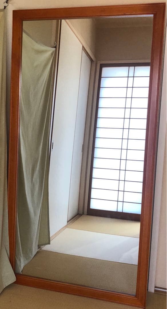 姿見　天然木　大型