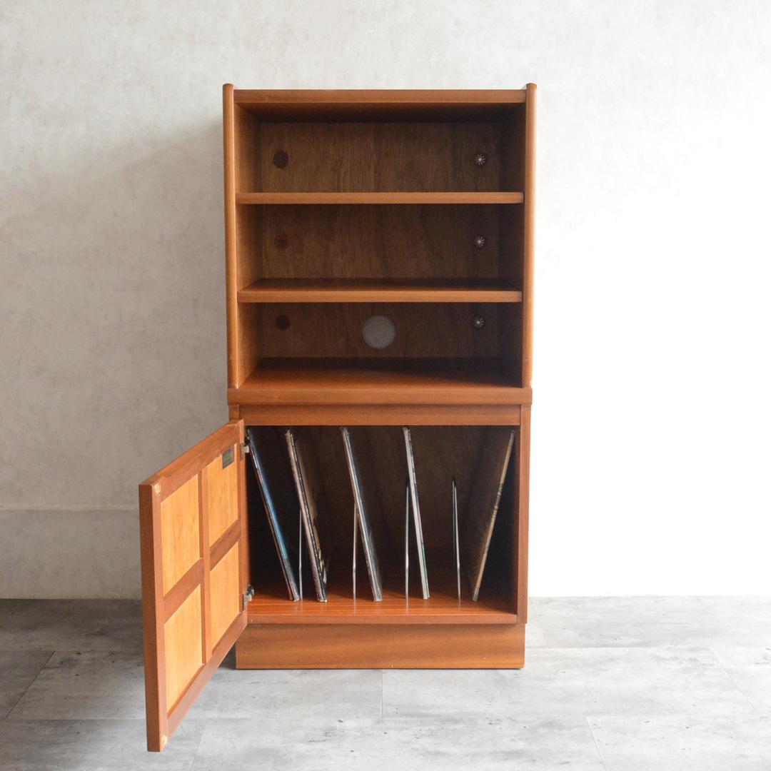 Nathan ヴィンテージ チーク オーディオラック レコードキャビネット