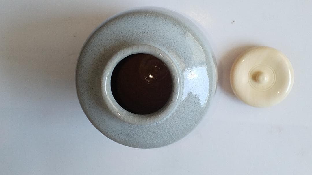 萩 茶入 肩衡茶入 萩焼 江月 仕覆 葛城緞子 茶道具 共箱 新品 未使用品