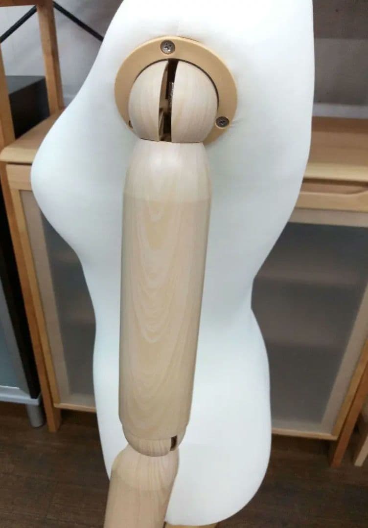 トルソー　マネキン　可動式プラスチック腕付き　レディース　布製ボディ