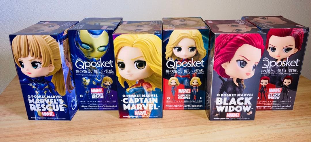 超希少Qposket ブラックウィドゥ、キャプテンマーベル、レスキュー新品未開封