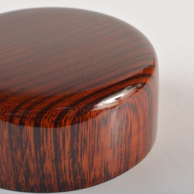 茶道具　漆塗　きれいな木目の棗　時代箱付　V　6715