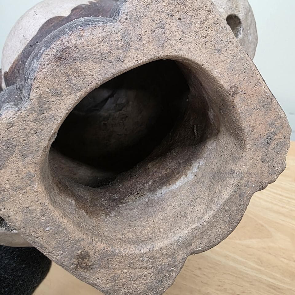 両面狸の置物 たぬきの置物 狸庵 タヌキ 信楽焼 昭和レトロ