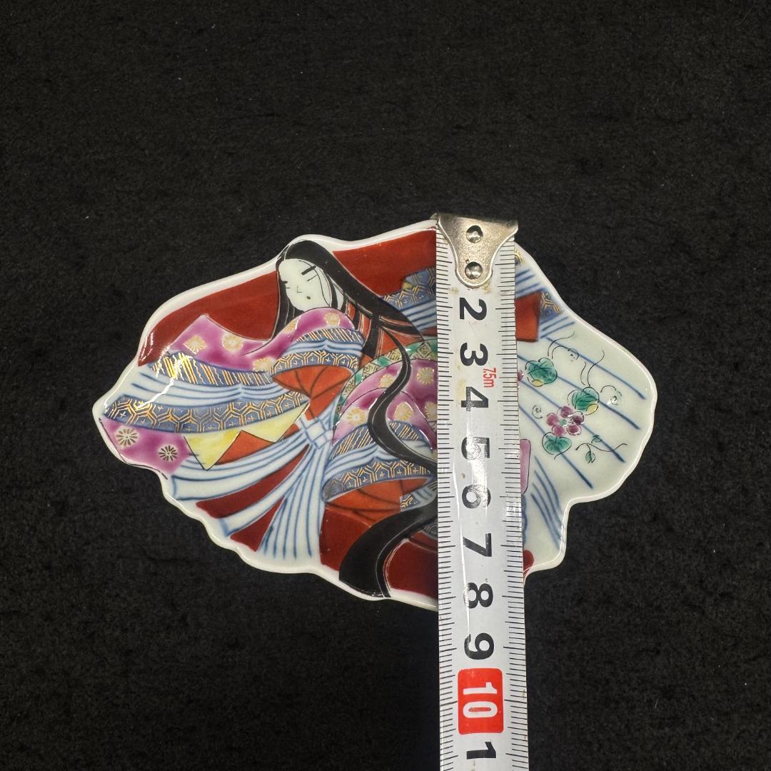 源氏物語 花宴　変形姫沢瀉紋　銘々皿 大皿1枚小皿5枚。6枚セット