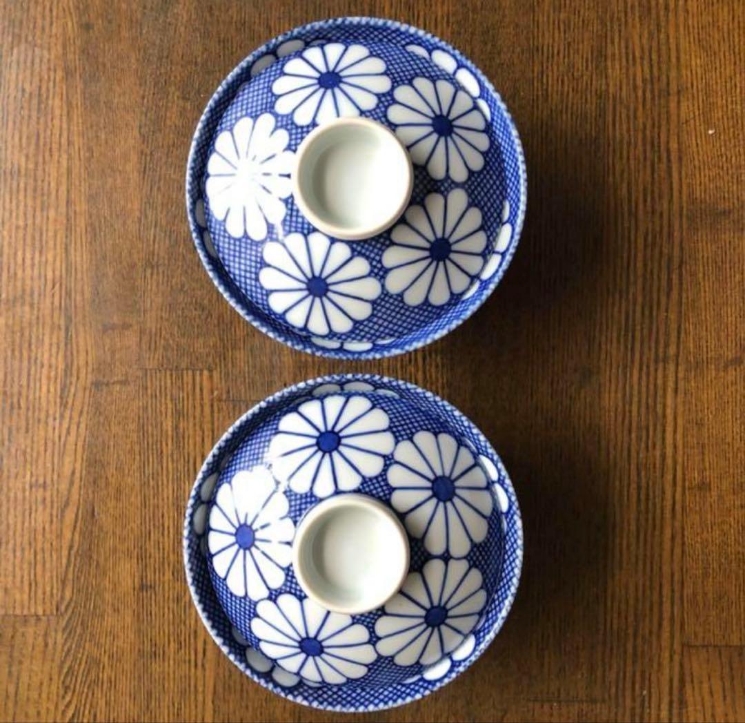 芳国舎　蓋付き御飯茶碗　内外紋様一致　2客