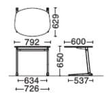 パーソナル テーブル ライブス ノート PC テレワーク シェアオフィス カフェ