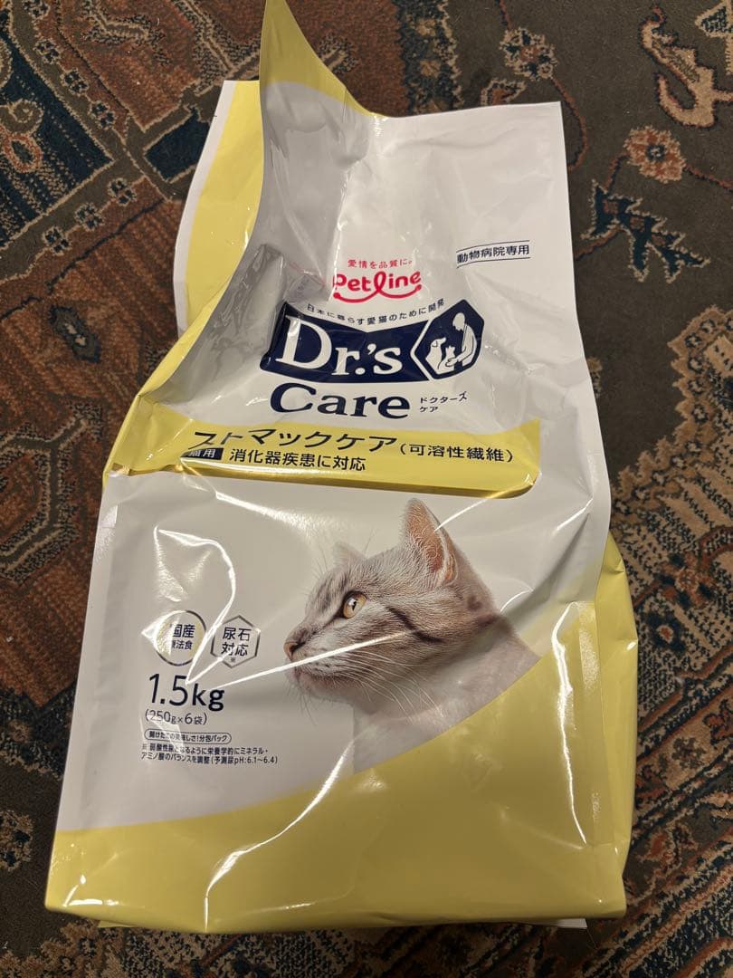 Dr's Care 尿石対応キャットフード 1.5kg ストマックケア＋小袋4つ