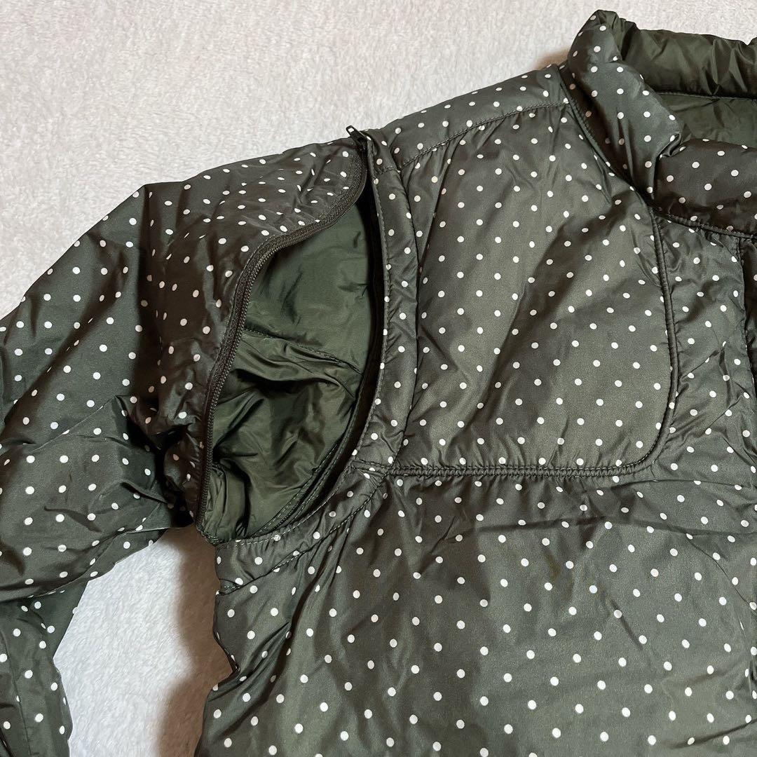 極美　パーリーゲイツ　リバーシブル　ダウン　ジャケット　ベスト　水玉　ドット　L