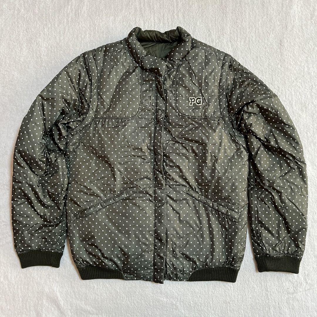 極美　パーリーゲイツ　リバーシブル　ダウン　ジャケット　ベスト　水玉　ドット　L