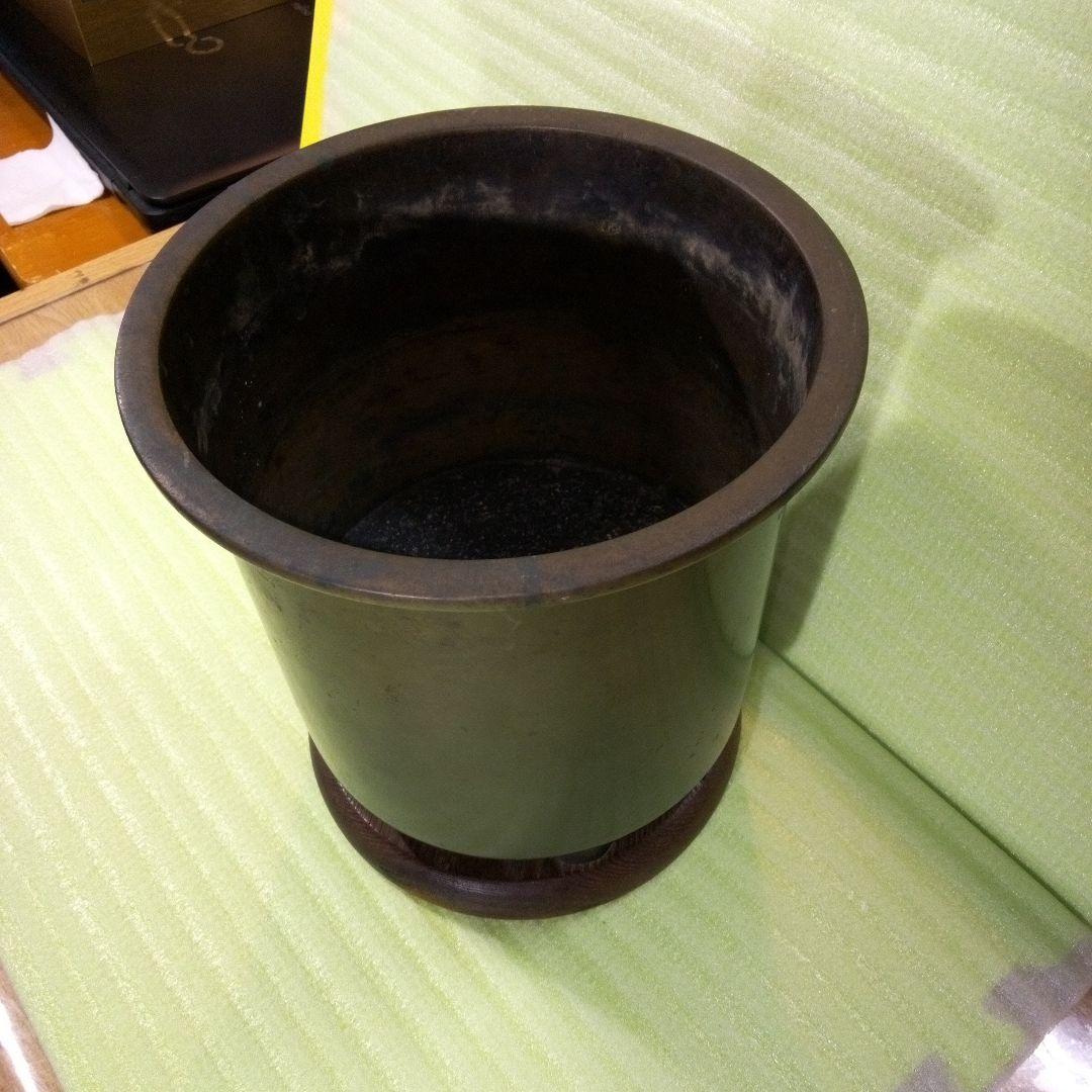 火鉢　手火鉢　木の土台有り　レトロ　古民具　古道具　美術火鉢　インテリア